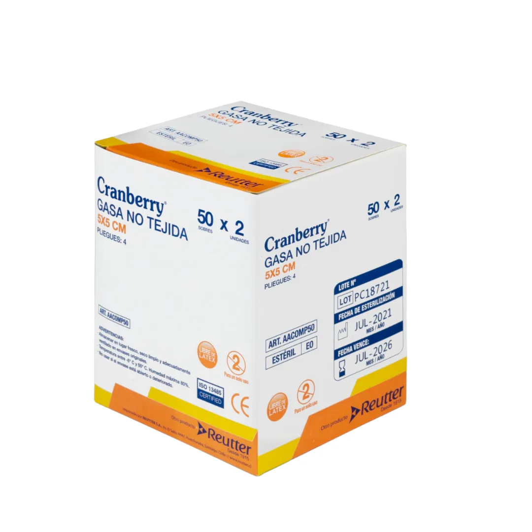 129.png Gasa No Tejida 5*5cm 50 Unds. - Imagen 1