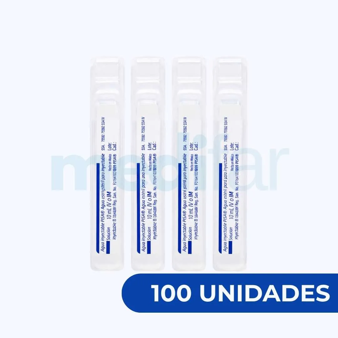 Agua Bidestilada Inyectable 10 ML - Imagen 2