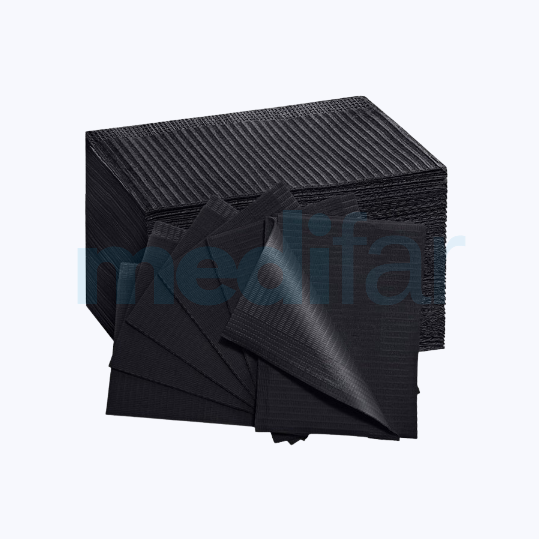 Babero-Dental-Impermeable-Negro-_-125-Unidades.png Babero Dental Impermeable Negro * 125 Unidades - Imagen 1
