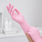 Guantes de Nitrilo Rosados 100 Unidades - Imagen 2