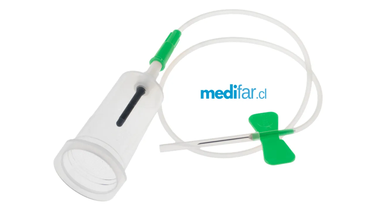 Mariposa Scalp Vein 21g GlobalRoll® con Adaptador 100 Unidades + 5 Holder - Imagen 2