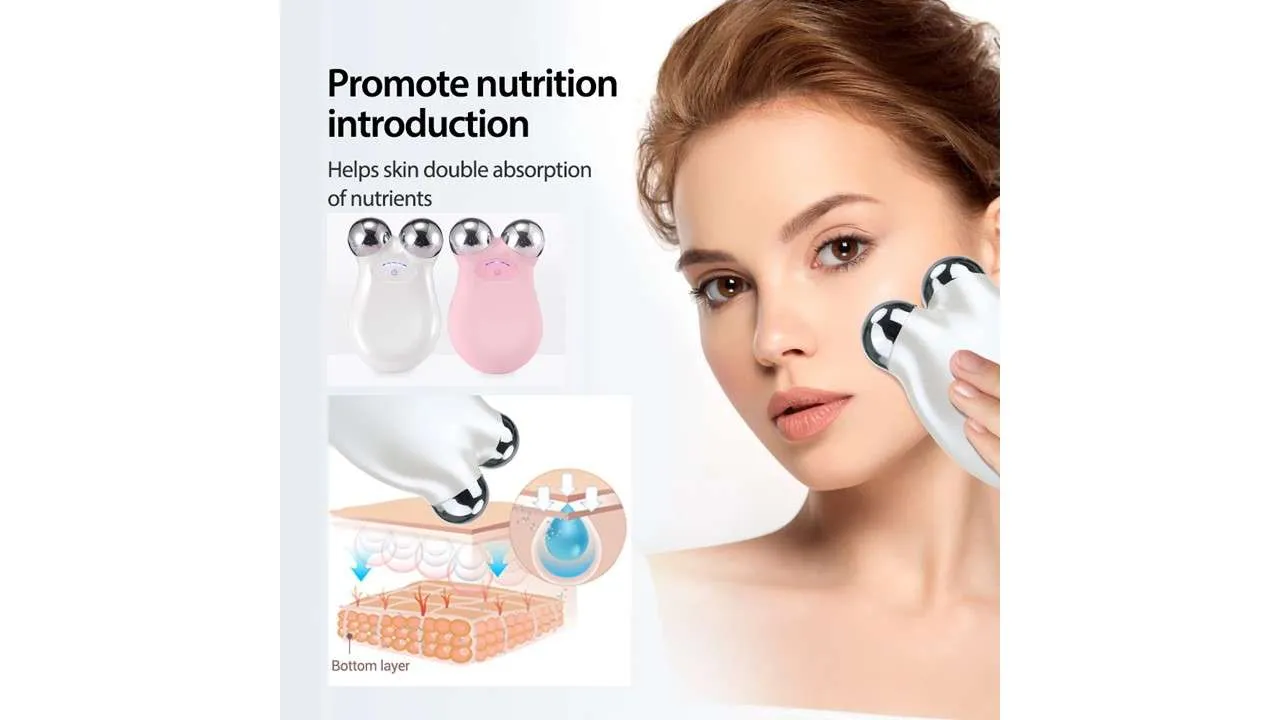 Masajeador Facial Ems Nuskin Rosado 5 Velocidades con Gel Conductor Royal Facial - Imagen 5