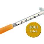 Jeringa de Insulina Nipro 0.3ml 30ui (31g 8mm-5/16) 10 Unidades