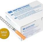 Jeringa de Insulina Nipro 0.5ml 50ui (30g 8mm-5/16) 100 Unidades