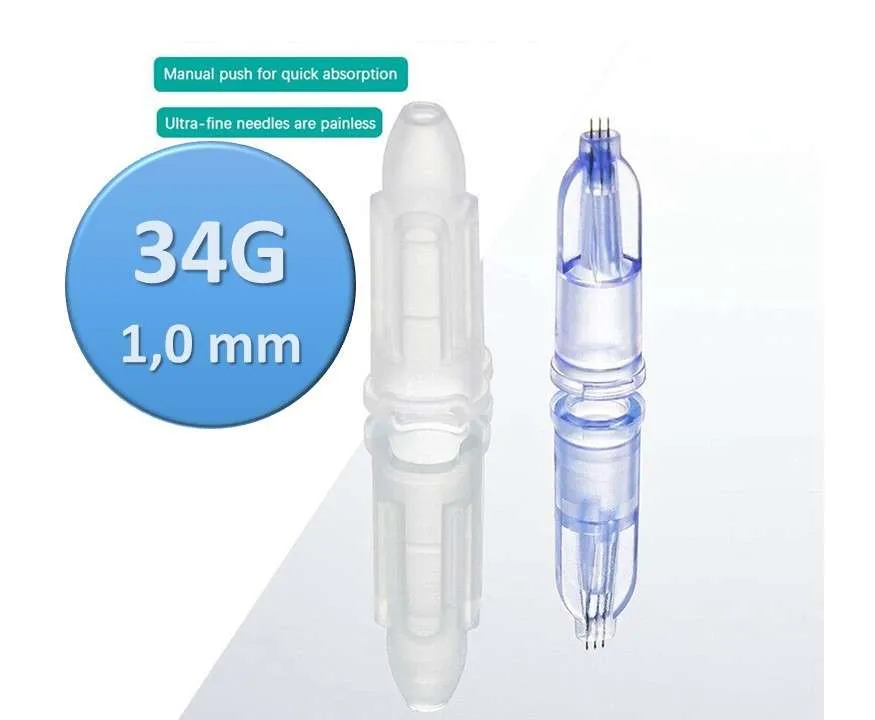 Aguja Micro Needle Nano 3 Pines 34g + Jeringas 1ml Pack 2 - Imagen 6