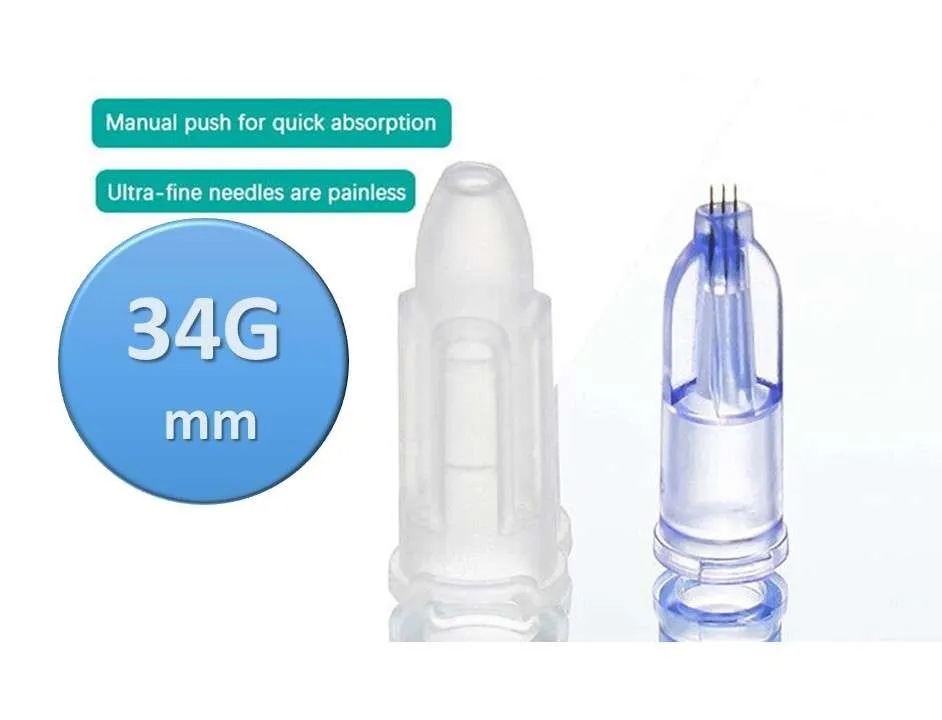 Aguja Micro Needle Nano 3 Pines 34g + Jeringas 1ml Pack 2 - Imagen 7