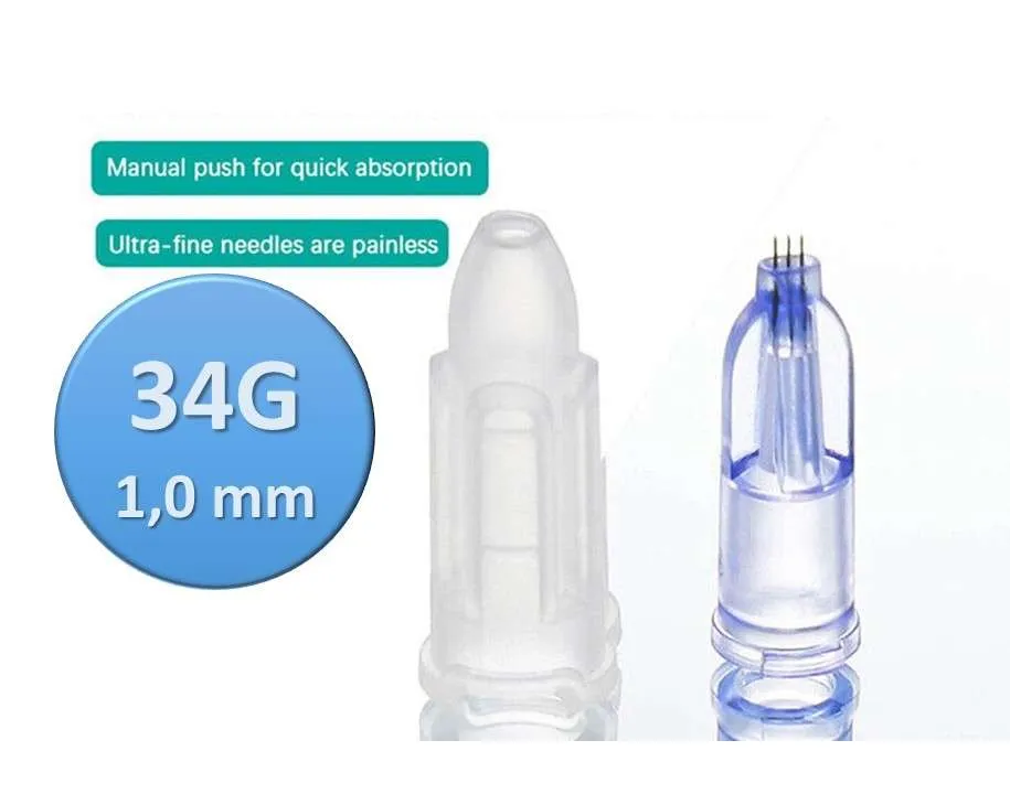 Aguja Micro Needle Nano 3 Pines 34g + Jeringas 1ml Pack 2 - Imagen 8
