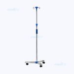 Portasuero con ruedas ajustable de acero inoxidable – 4 ganchos