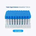 Tubo Tapa Celeste GlobalVac® 3,6 ml 100 Tubos