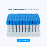 Tubo Tapa Celeste GlobalVac® 4,5 ml 100 Tubos