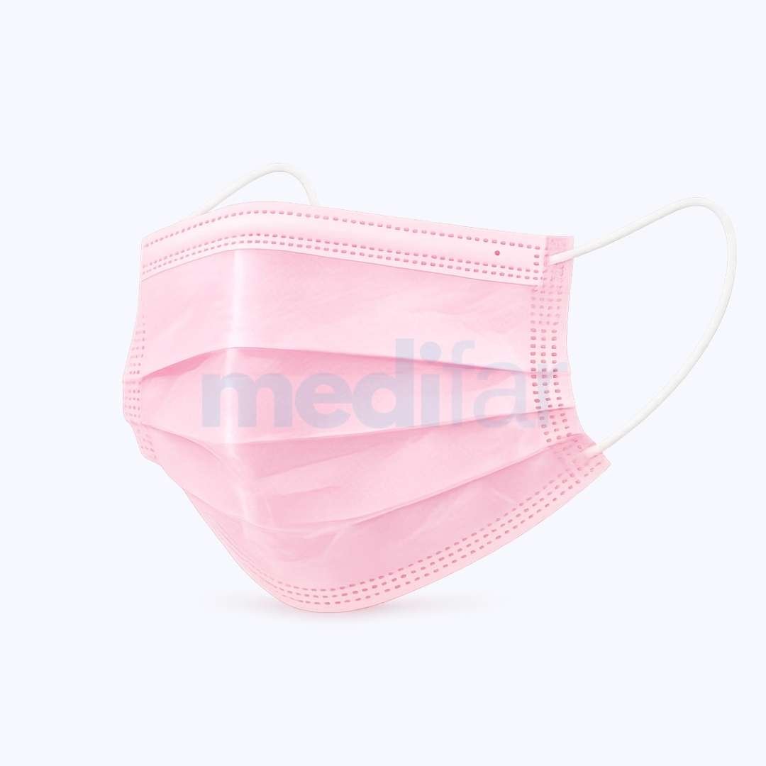 Mascarilla Desechable Rosada x50 unidades